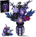 Flowers Bouquet Building Set Roses Purple Compatible by ZONECYTD