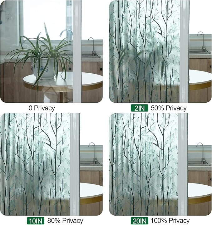 DKTIE Nature Pattern Rainbow Window Film Decorative Stained Glass Window Film - Image 8