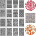 CHGCRAFT 16 Sheets 16 Styles Retro Lace Polymer Clay Texture Mat Mandala Tree by chgcraft