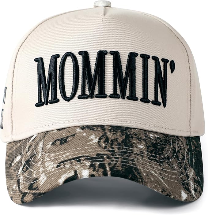 Mommin Hat Womens Trucker Hat for Wife Mothers Day Mom Gifts Vintage Two Tone Adjustable Embroidery Baseball Cap
