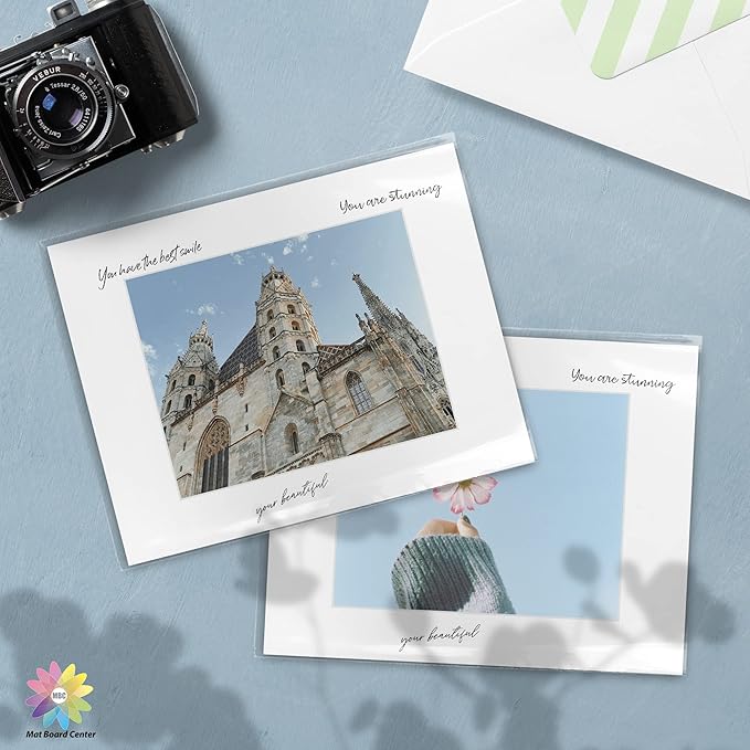 Mat Board Center, 11x14 for 8x10 White Picture Mat Sets - Image 5