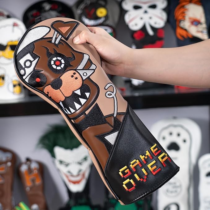Big Crazy Golf Headcovers - Funny Golf Club Covers - Driver Headcover with Tour Grade PU Leather - Golf Driver Headcover, Waterproof Golf Head Covers, Soft Lining Golf Gift