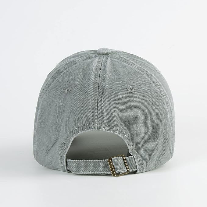 LANGZHEN Unisex Baseball Cap 100% Cotton Fits Men Women Washed Denim Adjustable Dad Hat