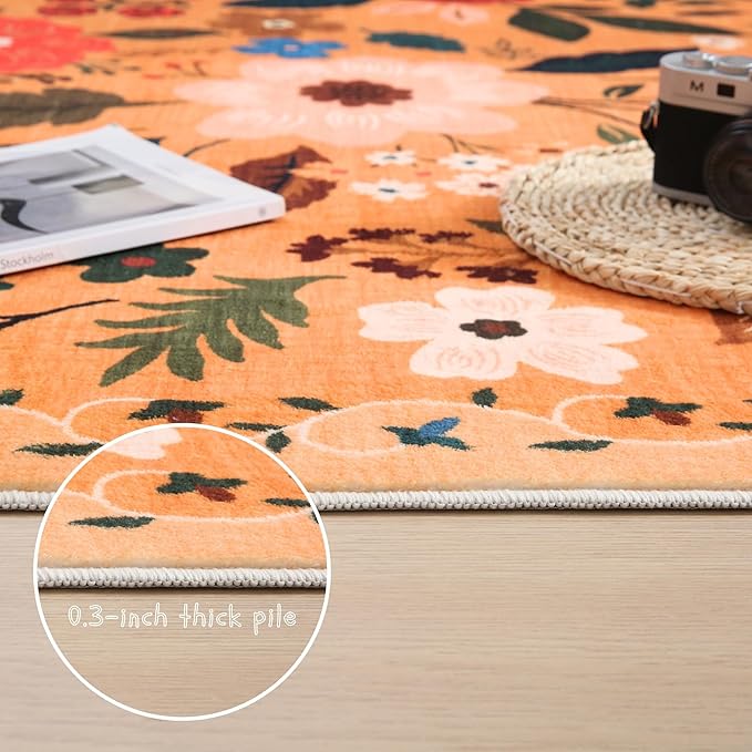 Rugcomf Runner Rug for Hallways Kitchen Rug Non Slip 2'6''x8' Washable Runner - Image 4