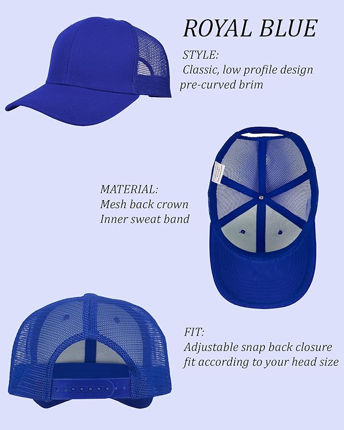 Gelante Mesh Trucker Hat Baseball Cap Structured Front Panel Wholesale LOT 12 Pack