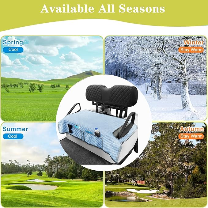 Golf Cart Seat Covers, Universal Golf Cart Seat Towel Blanket