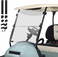10L0L Golf Cart Windshield for Club Car Precedent 2004-Up, Tempo, 2017-Up Onward, Clear/Tinted Fold Down Club Car Windshield Anti-UV Impact Resistant, HD View, 37.5" W X 33.6" H