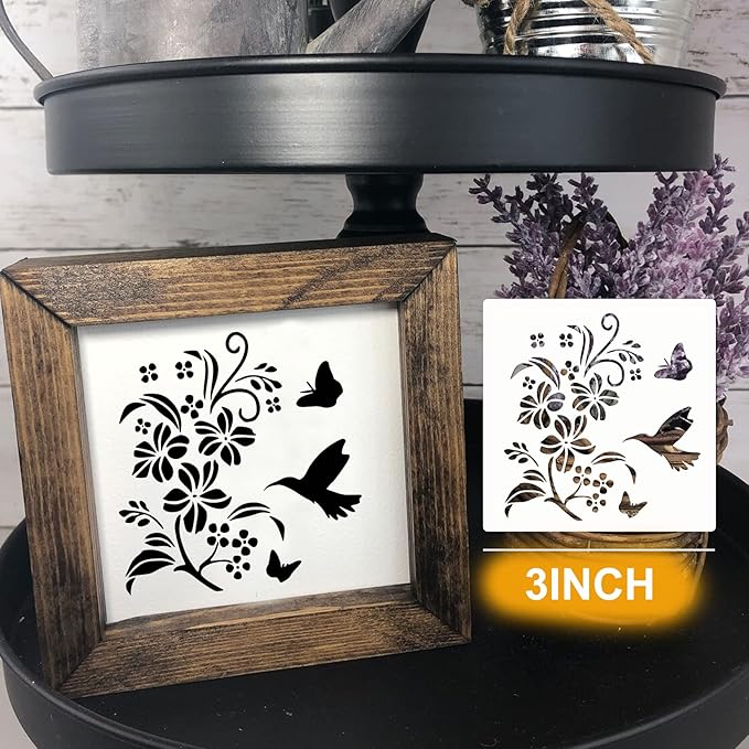 65Pcs Small Stencils for Painting on Wood Reusable, 3 Inch Reusable Stencil for - Image 7