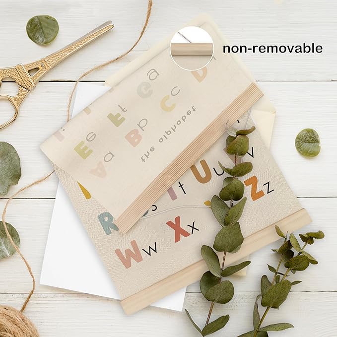 HRQKO Boho Alphabet Numbers Poster Hanger Frame Set of 2, Classroom Wall Decor - Image 5