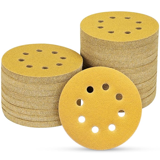110PCS 5 Inch 8 Hole Sanding Discs by POTUINOM