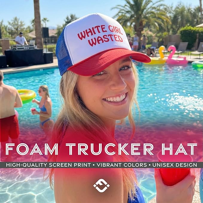 Funky Junque Premium Mesh Snapback Trucker Hat - Stylish Comfort for All - Patriotic, Humor & More