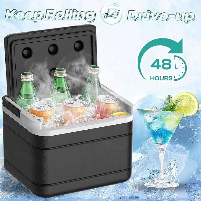 DRIVE UP Club Car Precedent Cooler, Club Car Cooler with Mounting Bracket Kit Caddy for Club Car Precedent and Club Car Tempo and Onward OEM 102588101 103886801