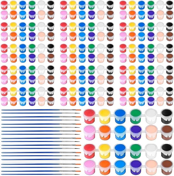 XINDUHUI 30 Pack Mini Acrylic Paint Set, 12 Colors Acrylic Paints Strips by Unknown