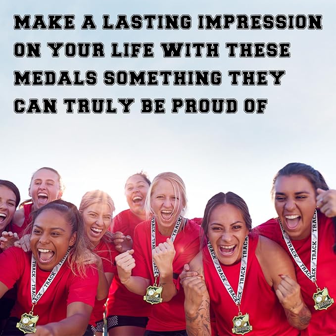 Ecation Medals with Neck Ribbons Soccer Awards Medals Baseball Team Awards Softball T-Ball Flag Football Trophy for Kids Sports Competitions Celebration Gift