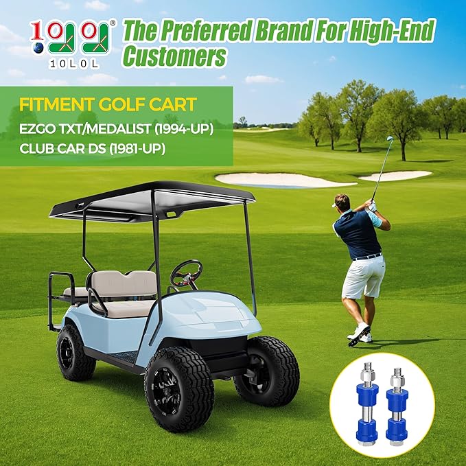 10L0L Golf Cart Rear Spring Bushing Kit for EZGO TXT & Medalist 1994-up, Club Car DS 1981-up