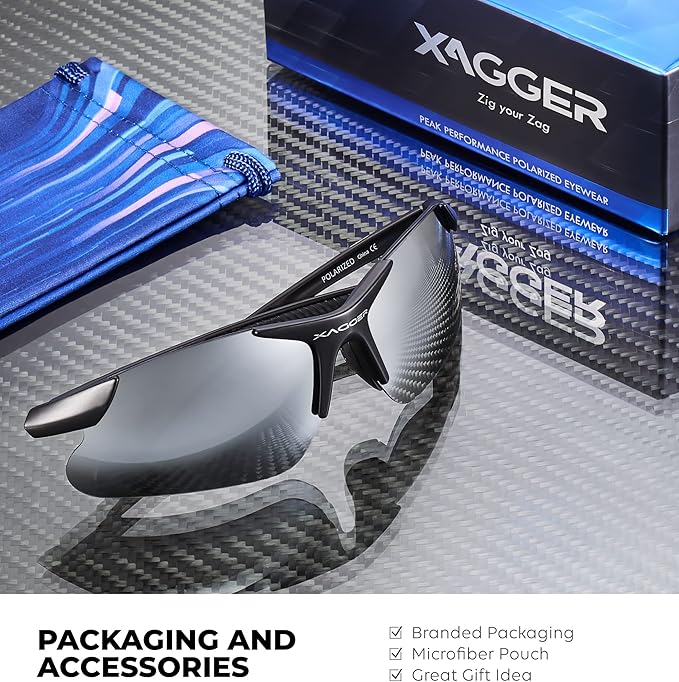 Xagger Kids Youth Polarized Sports Sunglasses for Boys Girls Baseball Softball Glasses TR90 Frame