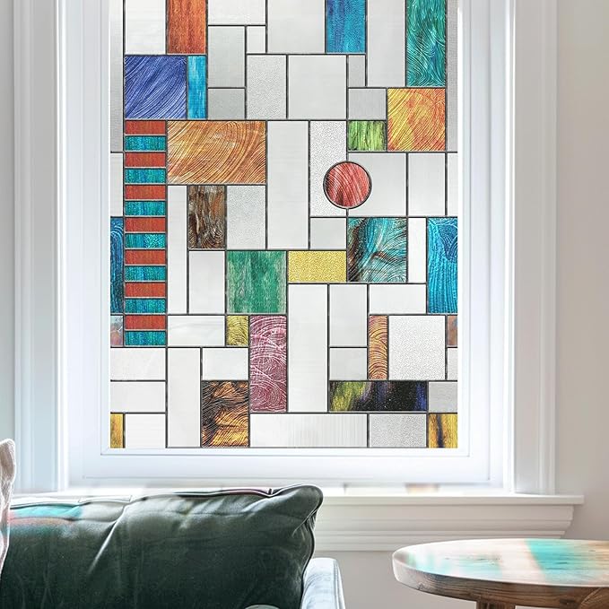 3D Stained Glass Window Film, Decorative Window Privacy Film by ADDHERES