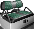NOKINS Golf Cart Club Car DS 2000.5-Up Diamond Seat Covers Kit, Fits Club Car DS OEM Standard Front Seat Cushion, Golf Cart Vinyl Seat Cover, No Nails Required(Dark Green and Black)