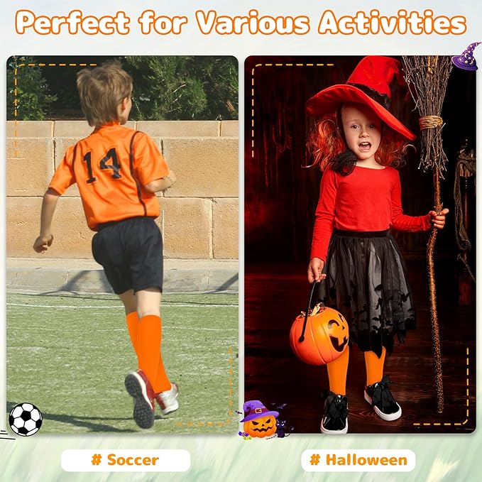 Olreco Toddler Soccer Socks Kids Baseball Socks Youth Softball Sock for Girls Boys Football Sock Boys Athletic Accessories