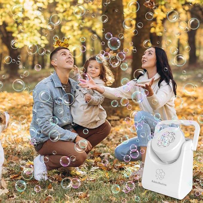 Bubble Machine for Kids Toddlers, Automatic Bubble Blower, Portable Adjustable - Image 6