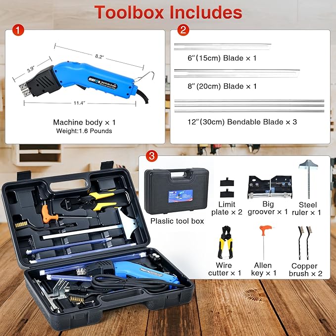Electric Hot Knife Kit for Grooving/Sculpting/Cutting Air Cooled 200W 110-120V - Image 6