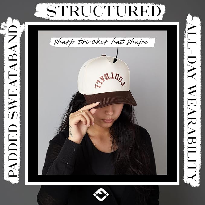 Funky Junque Trucker Hat Women Men 2-Tone Baseball Cap – Vintage Western Style Embroidered Snapback, Premium Cotton Blend