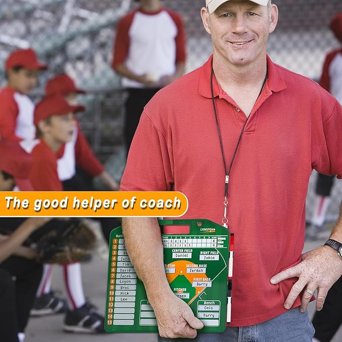 Magnetic Baseball Lineup Board，Baseball Lineup Cards Baseball Lineup Board For Dugout Baseball Accessories 40 Sheets Lineup Cards Baseball Clipboard for Coaches Baseball Coaching Accessories