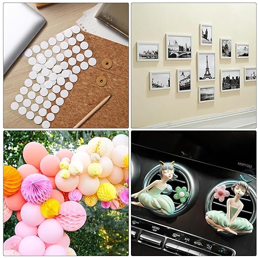 350 Pcs 20mm Double Sided Adhesive Glue Round Dots Stickers Removable Clear - Image 7