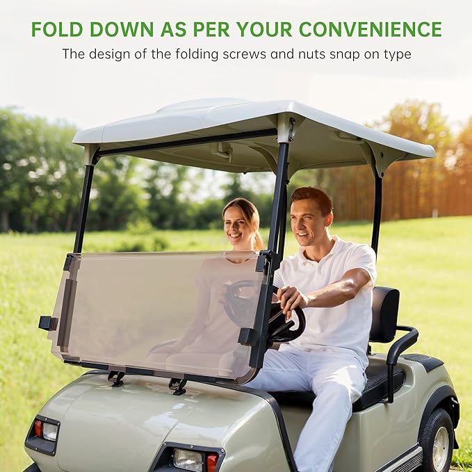 10L0L Golf Cart Windshield for Yamaha G22 (2003-2006) Models Gas or Electric Golf Cart (Clear/Tinted)