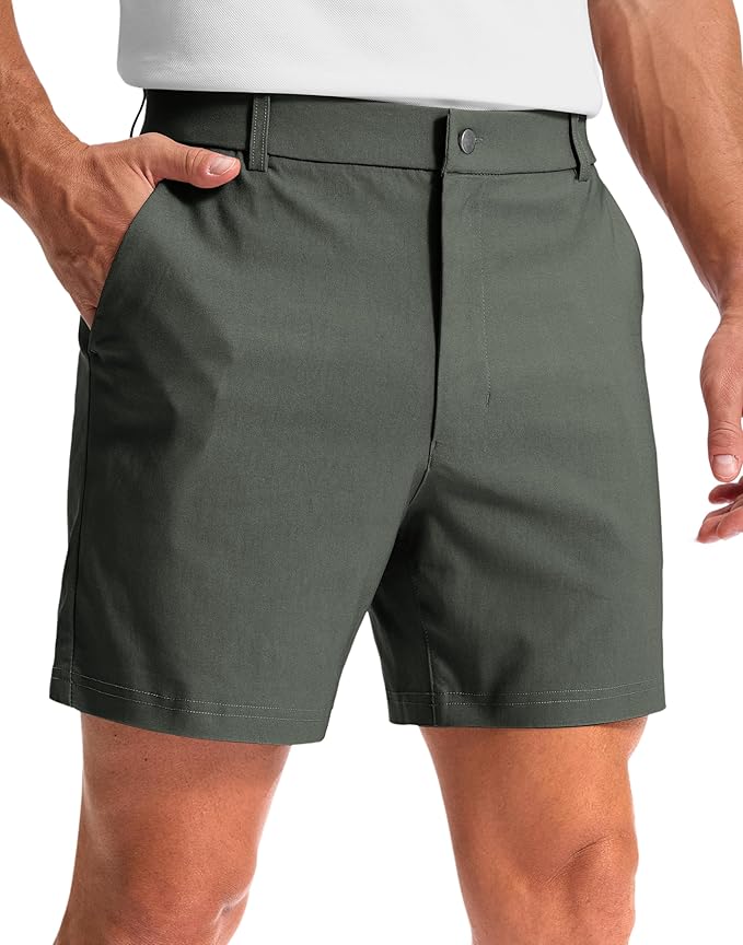 G Gradual Men's Golf Dress Shorts 5"/ 7"/ 9" Stretch Casual Work Flat Front Shorts for Men with 3 Pockets Quick Dry