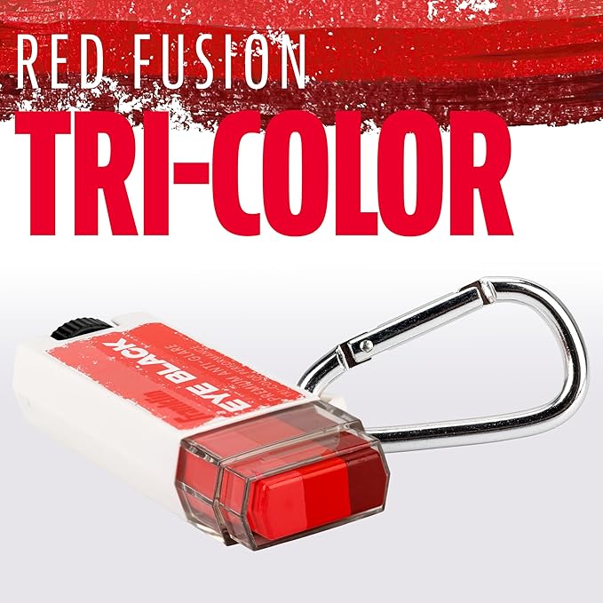 Franklin Sports Eye Black Stick - Baseball Softball + Football Eye Black for Kids + Adults - Sun Glare Reduction - Red Fusion
