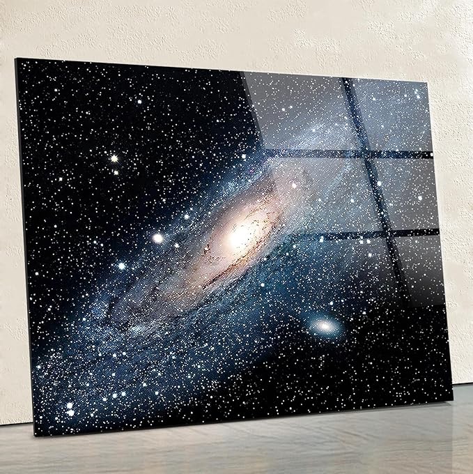 SpiritualHands Andromeda Space Galaxy Glass Wall Art Painting - Image 9