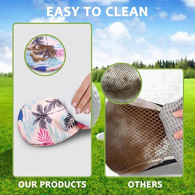 Golf Club Head Covers for Men Women, PU Leather Golf Headcover for Driver Fairway Wood and Hybrid, Funny Golf Accessories