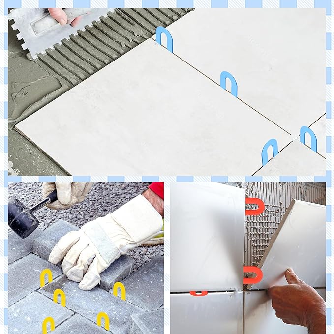 Horseshoe Shim Tile Spacers 1/16 Inch Tile Spacers U Shape Plastic Shims - Image 2