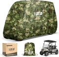 10L0L Universal Golf Cart Covers for Yamaha, Club Car, EZGO, Waterproof 2/4 Passenger Heavy Duty Golf Cart Rain Covers with 3 Zipper Doors Extended Roof for Outdoor All-Weather Protection