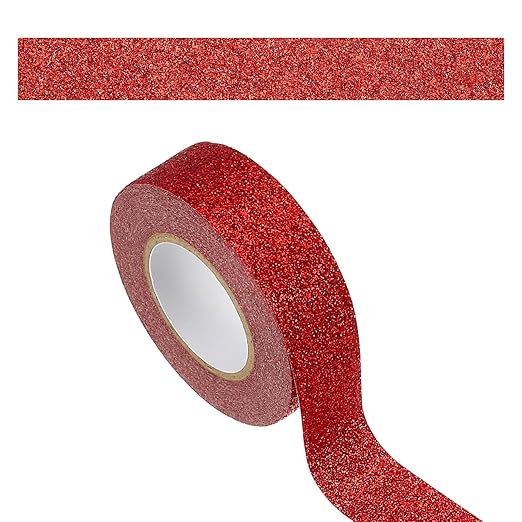 PATIKIL 1 Roll Glitter Paper Washi Tape, 15mm Washi Self-Adhesive Decorative by PATIKIL