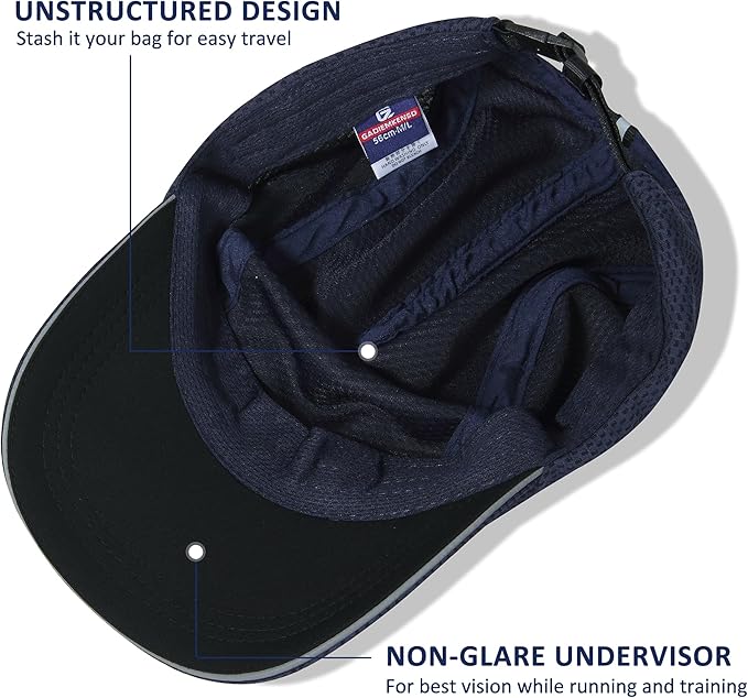 GADIEMKENSD Women's Race Day Running Cap Performance Mesh Hat - Excellent Ventilation, Lightweight, Reflective Safety