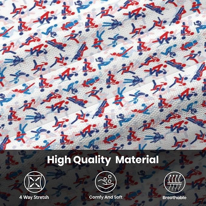 HUURAY Funny Golf Polos for Men Funny Print Short Sleeve Shirts Quick Dry Polo Shirts Hawaiian Shirt Performance Golf Outfits