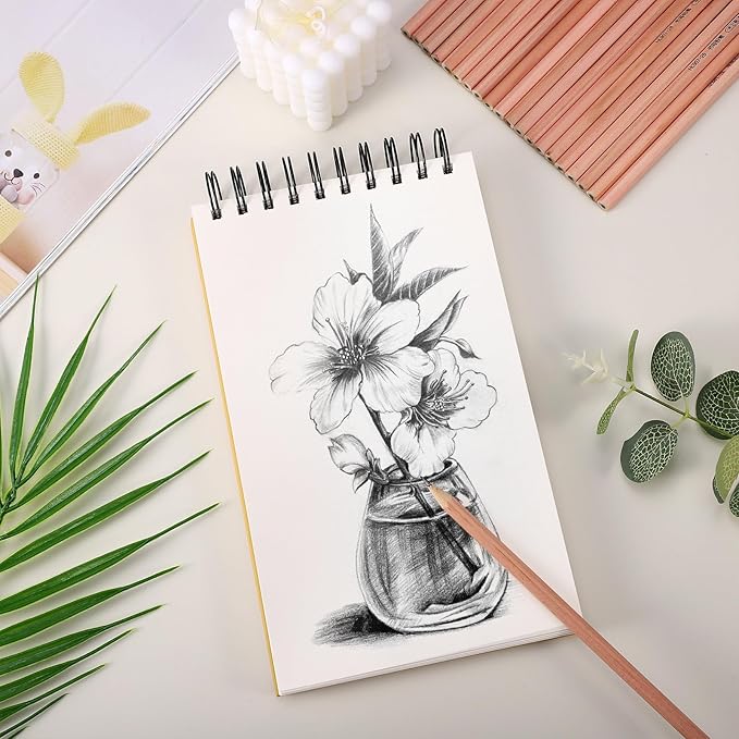 A5 Sketch Book, Mixed Media Sketchbook 60 Sheets, 98lb/160gsm Heavyweight - Image 5