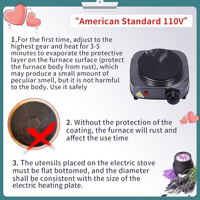 SAEUYVB Candle Making kit with Hot Plate, Candle Making Supplies, Candle Making - Image 3