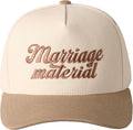MIRMARU Two-Tone Vintage Canvas Trucker Hats for Men & Women, Adjustable Size Baseball Caps with Trendy Embroidered Design