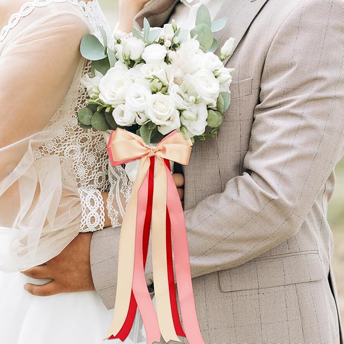 1-1/2 Inch Red Satin Ribbons for Crafts, 6 Rolls Single-Faced Red Assorted - Image 4