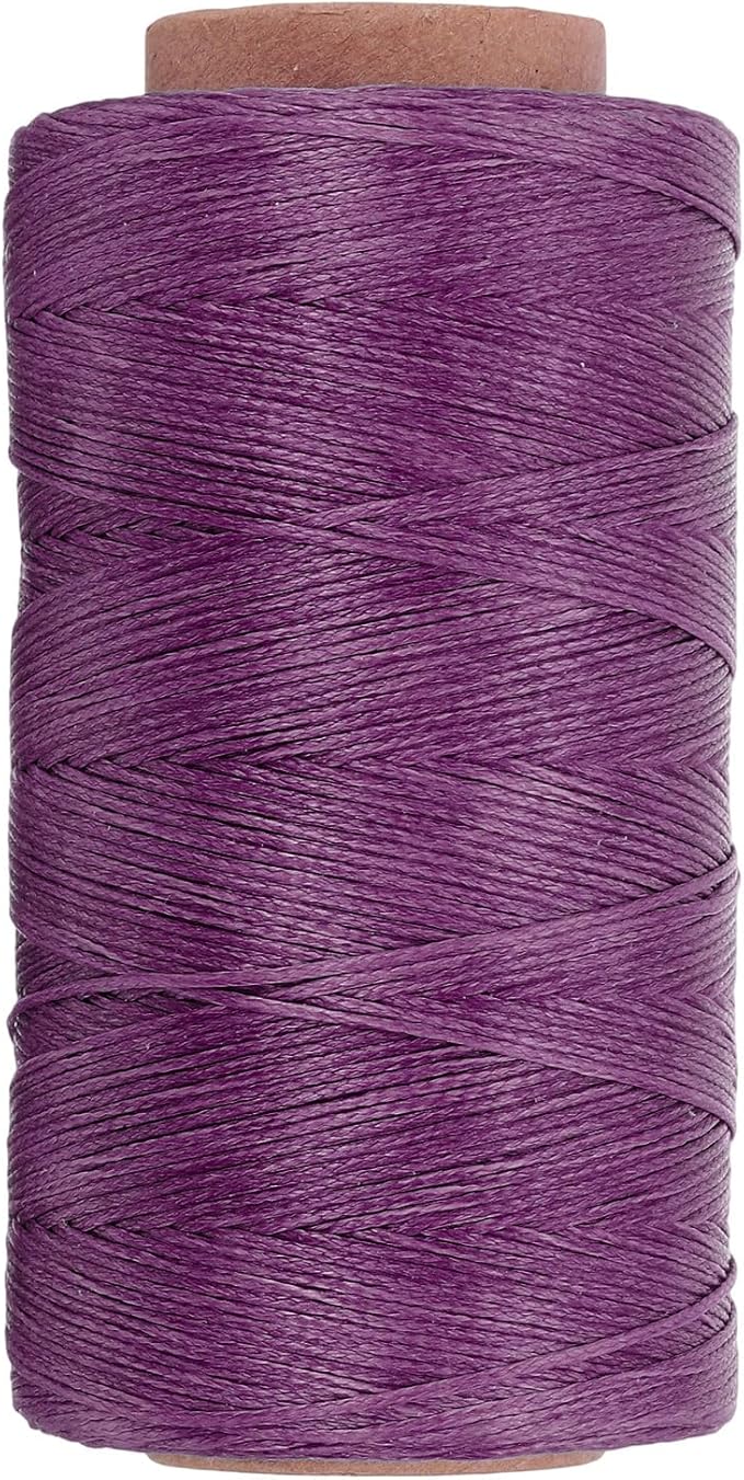 PATIKIL 284 Yard Flat Waxed Thread 150D 1mm Leather Sewing Cord by PATIKIL