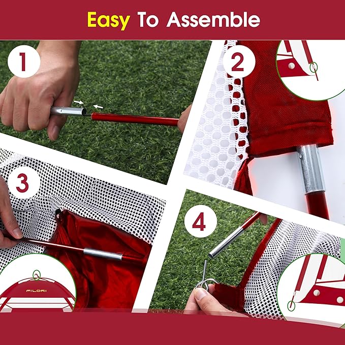 FILORI Golf Practice Net 10x7FT - Golf Hitting Net with Tri-Turf Mat, 8 Balls, Tee & Carry Bag, Indoor/Outdoor Backyard Training for Driving Chipping Swing, Ideal Gifts