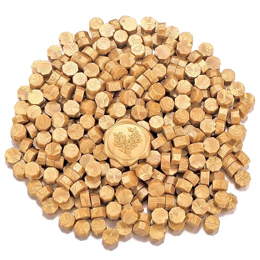 Yoption 360Pcs Light Gold Sealing Wax Beads, Vintage Wax Seal Beads - Image 2