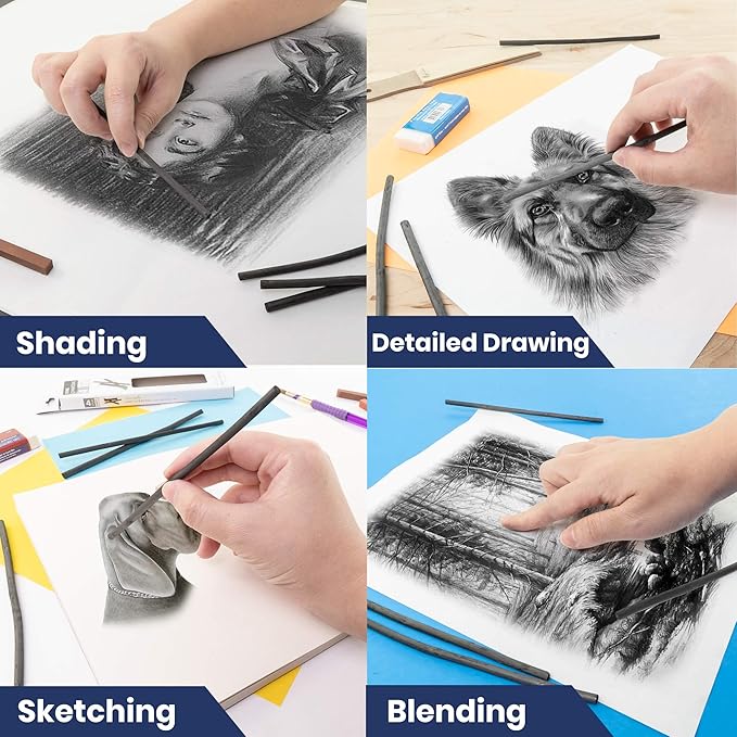 Pacific Arc Artist Vine Charcoal, Artist Vine Charcoal Sticks, Medium and - Image 9