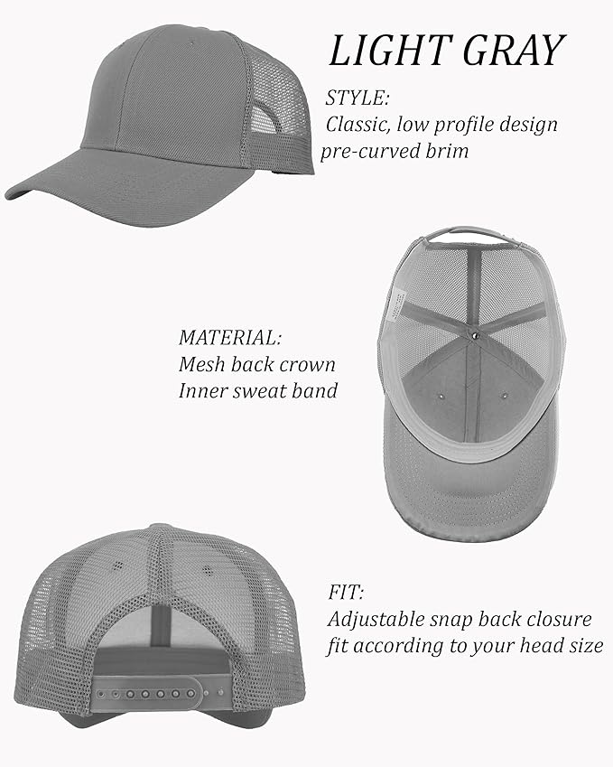 Gelante Mesh Trucker Hat Baseball Cap Structured Front Panel Wholesale LOT 12 Pack