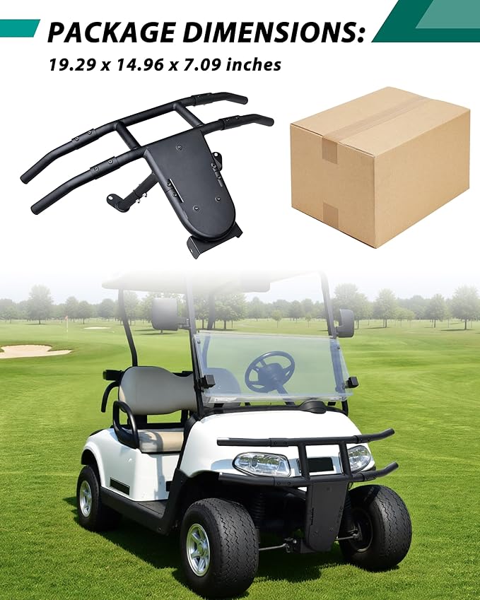 Front Brush Guard for E-Z-GO RXV, Heavy Duty Combined Front Bumper Protector Steel Brushguard for EZGO RXV Golf Cart 2008-2015 Accessories