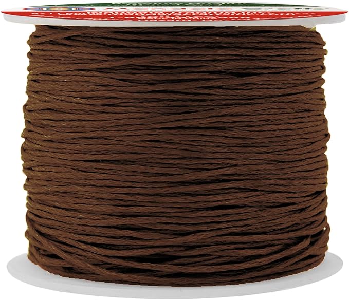 Mandala Crafts 1mm 109 Yards Chocolate Brown Cotton Waxed Cord by MandalaCrafts