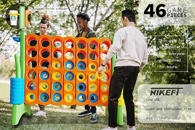 Oversized 4 in a Row Connect Game+Waterproof Carry Bag, Included-4 ft X 3.5 ft - Image 7